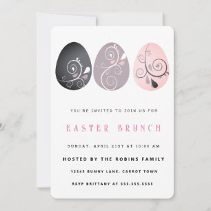 Abstrakte Ostereier Einladung