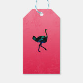 Abstrakte Ostrich-Geschenkmarke Geschenkanhänger (Vorderseite)