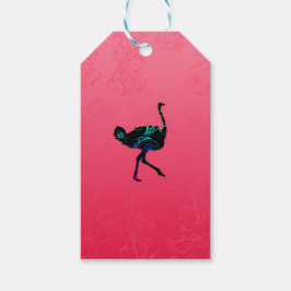 Abstrakte Ostrich-Geschenkmarke Geschenkanhänger
