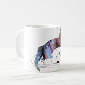 Abstrakte Otter-Silhouette Kaffeetasse (Vorderseite Links)