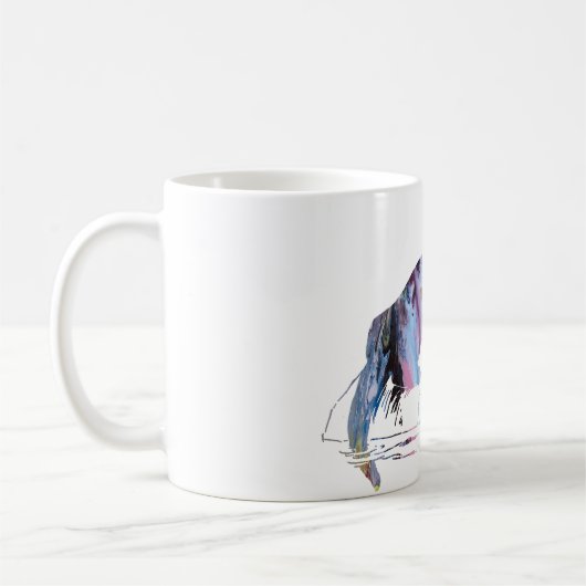 Abstrakte Otter-Silhouette Kaffeetasse (Links)