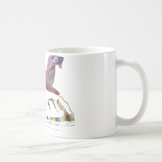 Abstrakte Otter-Silhouette Kaffeetasse (Rechts)