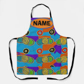 Abstrakte Oval-Formen, Text hinzufügen, Schürze (Vorderseite)