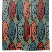 Abstrakte Ovalen Duschvorhang (Vorderseite)