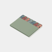 Abstrakte Ovalen Post-it Klebezettel (angewinkelt)