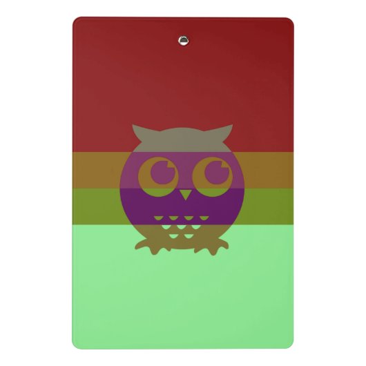 Abstrakte Owl Mini-Zwischenablage Mini Klemmbrett (Rückseite)