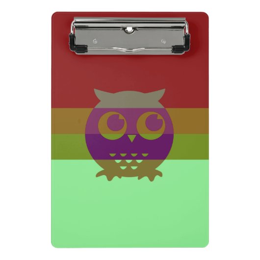 Abstrakte Owl Mini-Zwischenablage Mini Klemmbrett (Vorderseite)