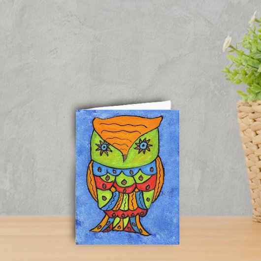 Abstrakte Owl Notecard Karte