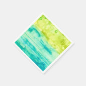 Abstrakte Ozean-Aquarellmalerei Serviette (Ecke)