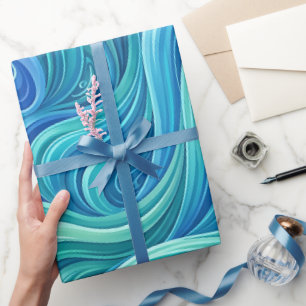 Abstrakte Ozean-Gradient-Wasserfall-Verpackungspap Geschenkpapier