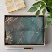 Abstrakte Ozeane und Muscheln, gemischte Medienkun Seidenpapier (Geschenk)