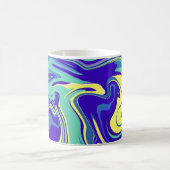 Abstrakte ozeanische Wirbel Kaffeetasse (Mittel)