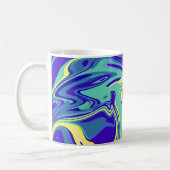 Abstrakte ozeanische Wirbel Kaffeetasse (Links)