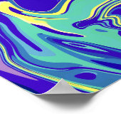 Abstrakte ozeanische Wirbel Poster (Ecke)