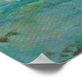 Abstrakte Ozeanmalerei an der Küste Poster (Ecke)