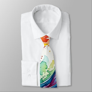 Abstrakte Ozeanwelle Regenbogen-Wasserfarben-Krawa Krawatte