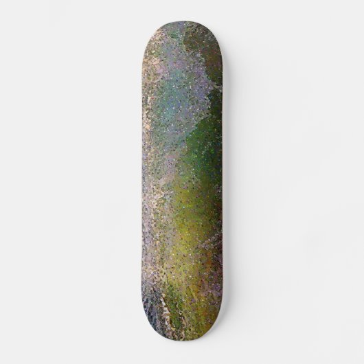 Abstrakte Ozeanwelle Skateboard (Vorderseite)