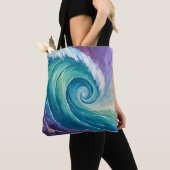 Abstrakte Ozeanwelle Spirale Tasche (Von Nahem)
