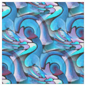 Abstrakte Ozeanwellen Blau und Lila Stoff (Nahaufnahme)