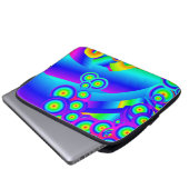 Abstrakte Ozeanwellen Elektronik-Beutel Laptopschutzhülle (Vorne Knopf)