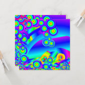 Abstrakte Ozeanwellen Karte (Vorderseite/Rückseite Beispiel)