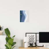 Abstrakte Ozeanwellen Kunst Poster (Heimbüro)