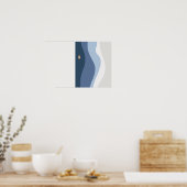 Abstrakte Ozeanwellen Kunst Poster (Küche)