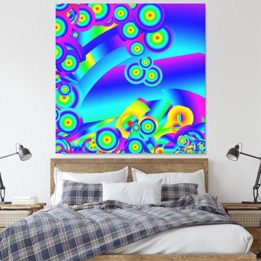 Abstrakte Ozeanwellen Leinwanddruck (Insitu (Schlafzimmer))