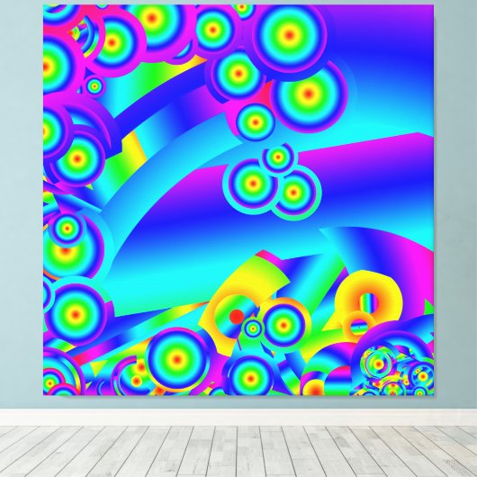 Abstrakte Ozeanwellen Leinwanddruck (Insitu (Holzboden))