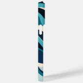 Abstrakte Ozeanwellen Minimales Muster Blauzunge Case-Mate iPhone Hülle (Rückseite / Rechts)