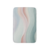 Abstrakte Ozeanwellen Pastellfarben Badematte (Vorderseite Vertikal)