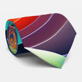 Abstrakte Ozeanwellen Regenbogenmuster Krawatte (Gerollt)