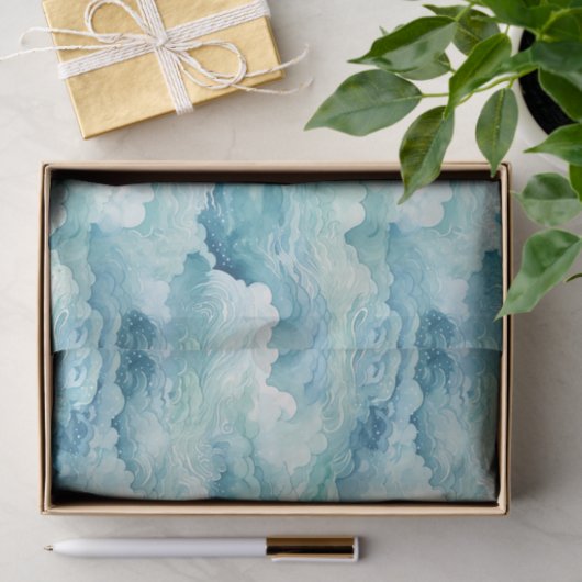 Abstrakte Ozeanwellen Seidenpapier (Geschenk)