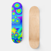 Abstrakte Ozeanwellen Skateboard (Vorderseite)