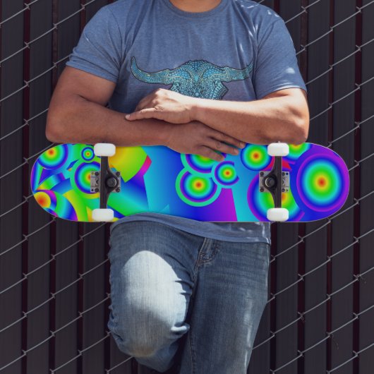 Abstrakte Ozeanwellen Skateboard (Außenbereich 3)