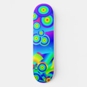 Abstrakte Ozeanwellen Skateboard (Vorderseite)