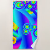 Abstrakte Ozeanwellen Strandtuch (Vorderseite)