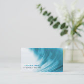 Abstrakte Ozeanwellenkarte Visitenkarte (Stehend Vorderseite)