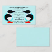 ABSTRAKTE PAARE PENGUINS-"DER COOLEN" VISITENKARTE (Vorne/Hinten)