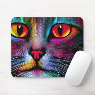 Abstrakte Paint Cat Mousepad