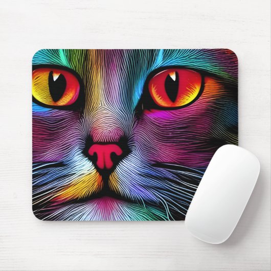 Abstrakte Paint Cat Mousepad (Mit Mouse)