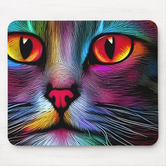 Abstrakte Paint Cat Mousepad (Vorne)