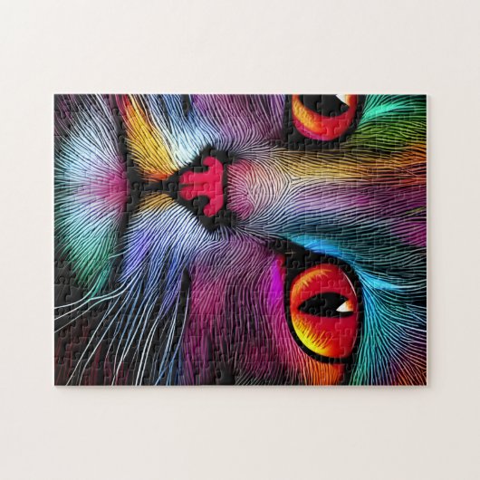 Abstrakte Paint Cat Puzzle (Horizontal)