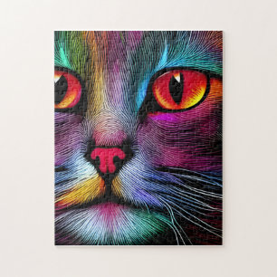 Abstrakte Paint Cat Puzzle
