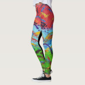 Abstrakte Paint Spatter Original farbenfroh Modern Leggings (Links)