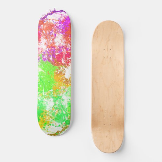 Abstrakte Paint Splash Art Skateboard (Vorderseite)