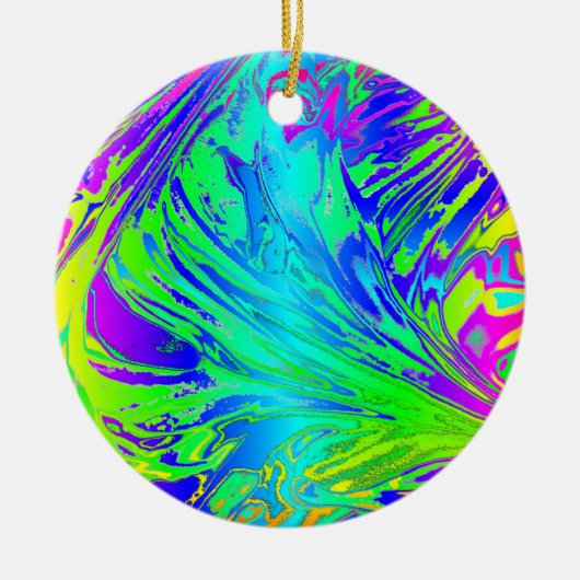 Abstrakte  Paint-Spritzer Keramik Ornament (Vorne)