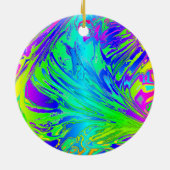 Abstrakte Paint-Spritzer Keramik Ornament (Hinten)