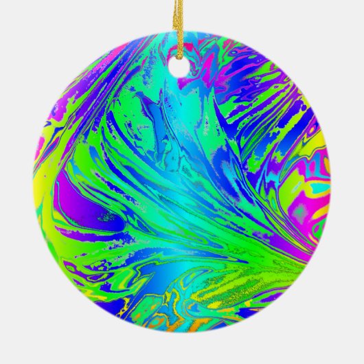 Abstrakte Paint-Spritzer Keramik Ornament (Hinten)