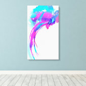 Abstrakte Paint Spritzer Lilac Breastwalze Leinwanddruck (Insitu (Holzboden))